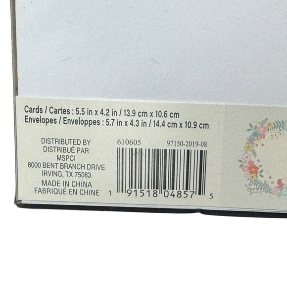 Craftsmart Pastel Floral Cards and Envelopes Set 50 pack - Picture 6 of 8